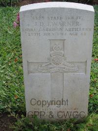 Dar Es Salaam War Cemetery - Warner, Justin Donald Joseph